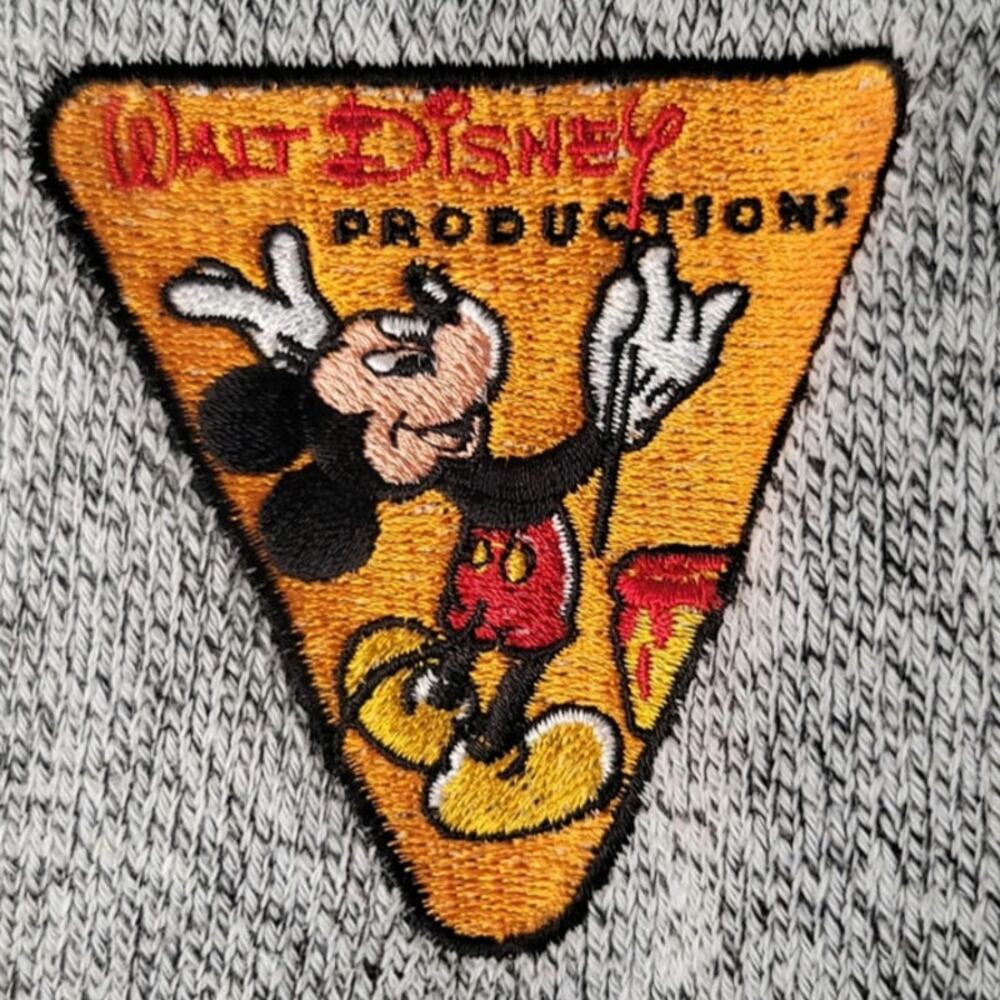 Quarter-zip Pullover Sweatshirt Disney Mickey Triangle Embroidered Logo Men's XL - Picture 2 of 8